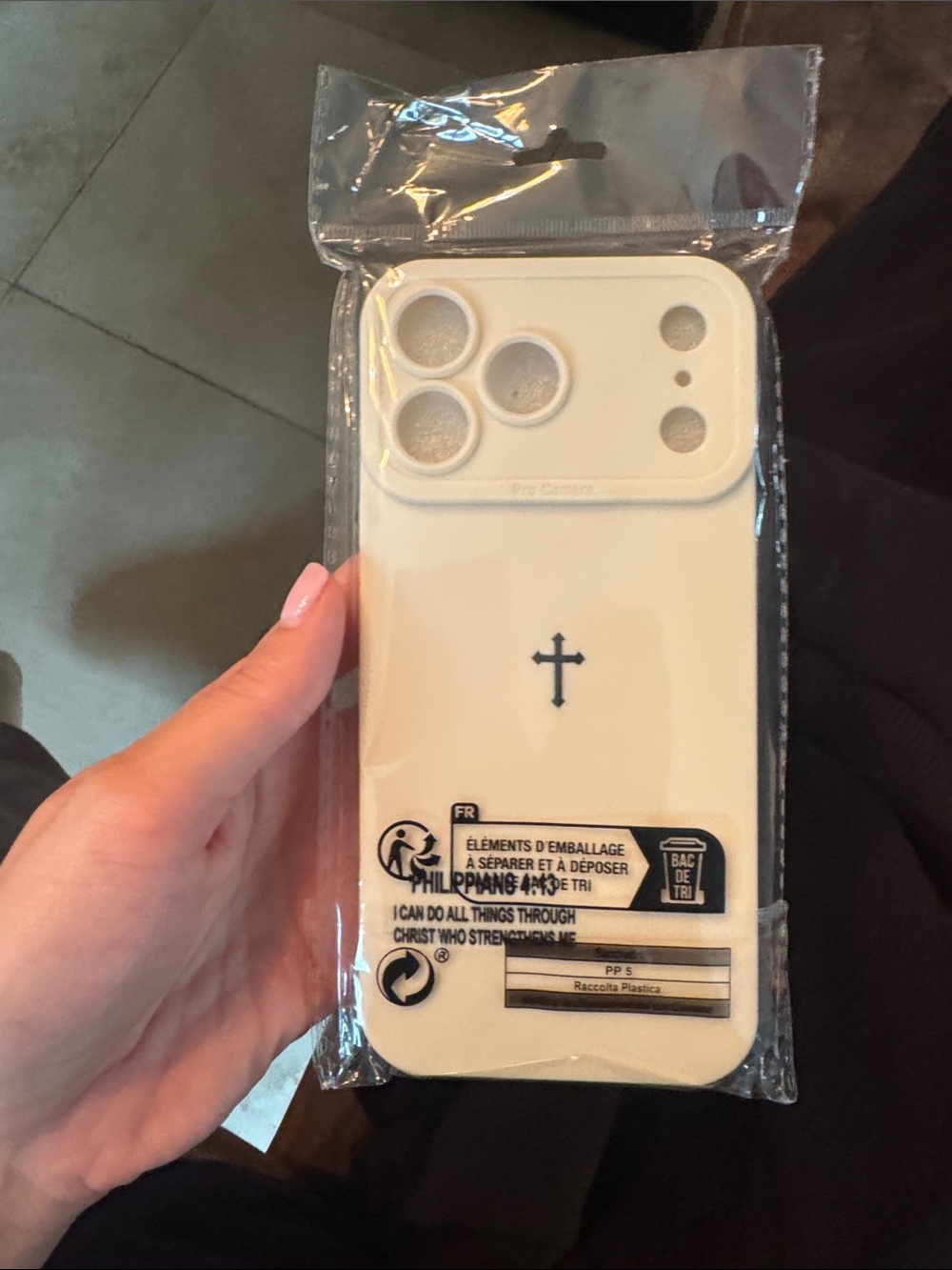 White Decorative Cross iPhone Case - 17 ProMax